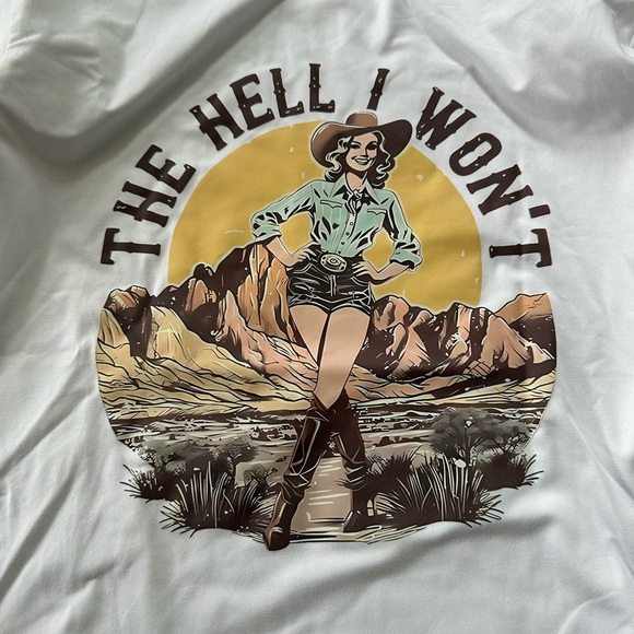 Tops - Graphic Tee with Western Design